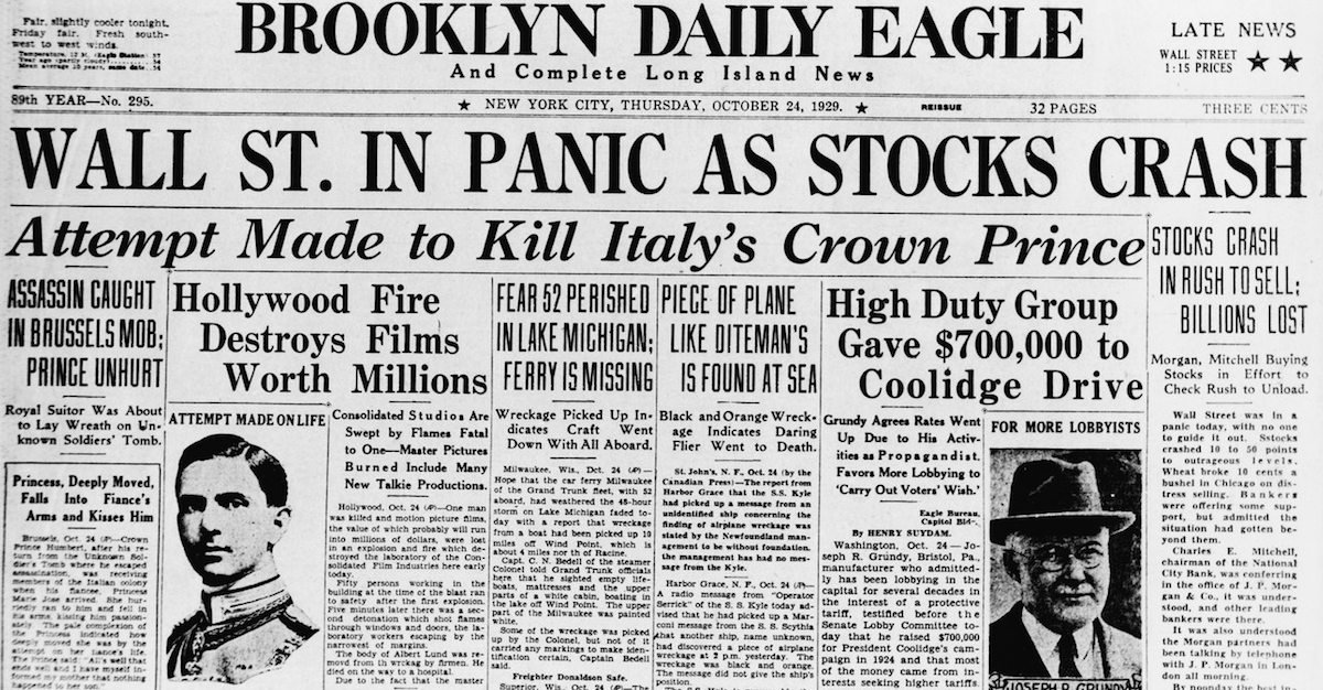 Три вещи которые надо знать про крах рынка 1929 года