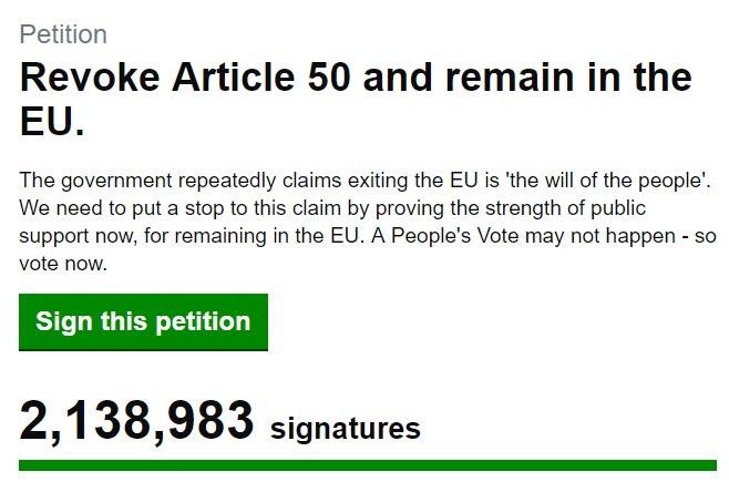 How the powers that be are SCAMMING UK AND EU population..Petition To Cancel Brexit Gets More Than 2 Million Signatures, Crashes Parliament Website 2019-03-21_17-02-59