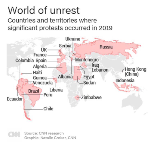 We Now Have Mass Public Unrest In France, Spain, Algeria, Iraq, Lebanon, Egypt, Hong Kong, Venezuela, Chile, Ecuador And Bolivia 2019-10-28