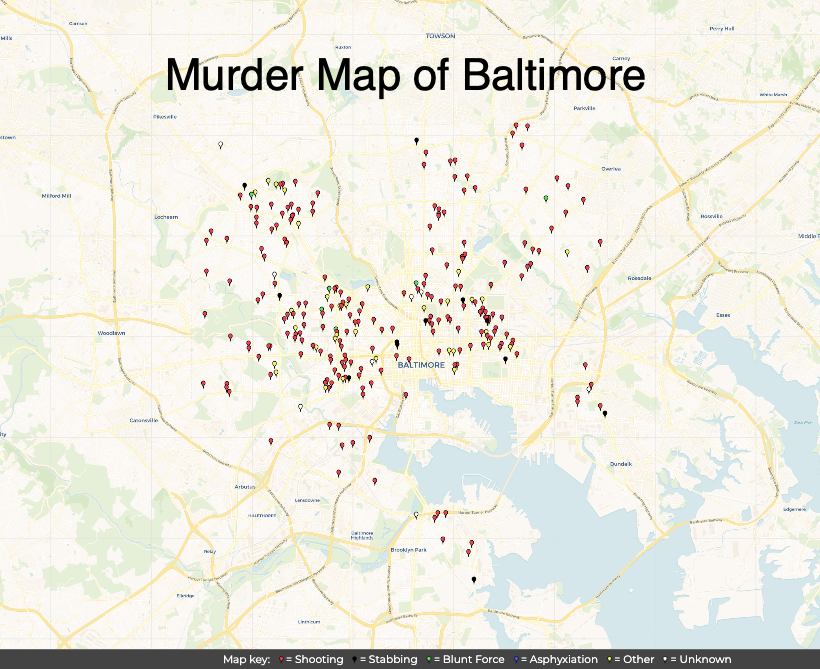 Baltimore City Hits 300 Homicides For 5th Consecutive Year Amid Murder
