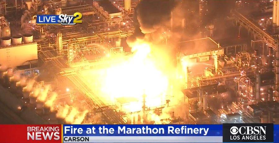 Explosion Rocks Largest Oil Refinery Plant On West Coast