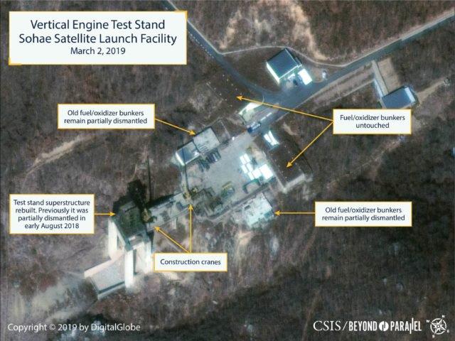 A March 2 photo of the Sohae Satellite Launching Station, North Korea's only operational space launch facility, shows rapid rebuilding, say researchers from Beyond Parallel. Credit: CSIS / Beyond Parallel