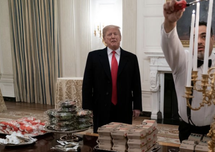 Trump Serves Clemson Football Champions Sprawling Fast-Food Feast ...