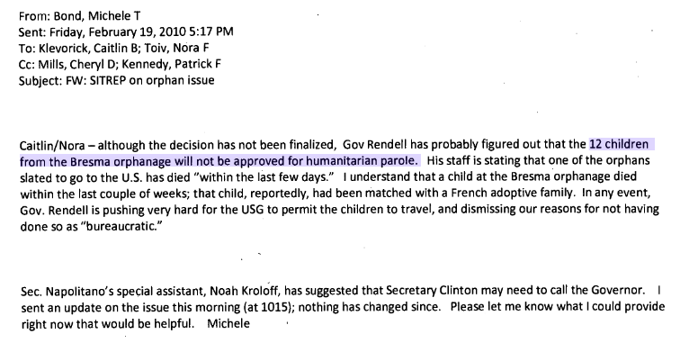 screenshot of a WikiLeaks email