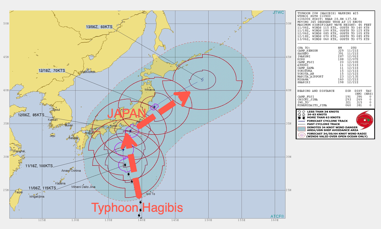 Japan Braces For Typhoon Hagibis Could Be Strongest In Decades | Ron ...