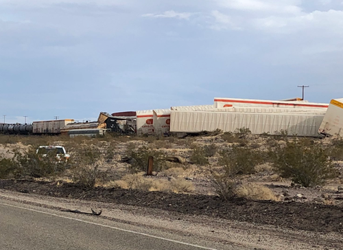 Stunning Views Of Freight Train Derailment In
California Desert 3