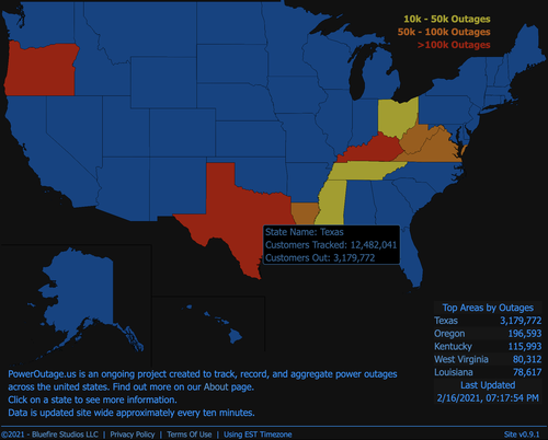 3 Million Texans Without Power As Grid Chaos Continues Ahead Of Imminent Ice Storm