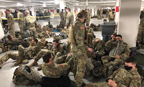 After Two Weeks Of Sleeping On Cold Marble, Congress Boots National Guard To Local Parking Garages