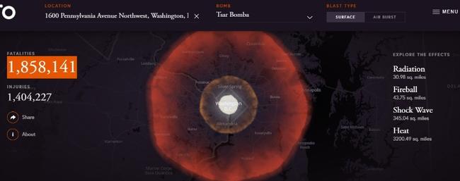 Nuclear Blast Simulator Shows Whether You Would Survive An Attack ...