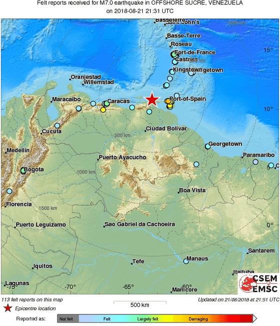 Powerful 7 3 Earthquake Strikes Coast Of Venezuela Zero Hedge