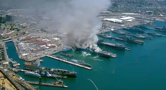 21 Hospitalized After Fire, Explosion Aboard Naval Ship Docked In San ...