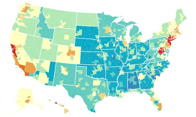 Bang For Your Buck? Mapping Where A Dollar Goes Furthest In America ...